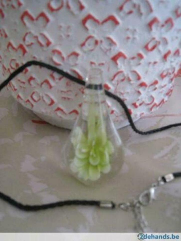 Ketting bloem in murano glas / hanger / juweel / amulet, Handtassen en Accessoires, Kettingen, Nieuw, Overige materialen, Geel