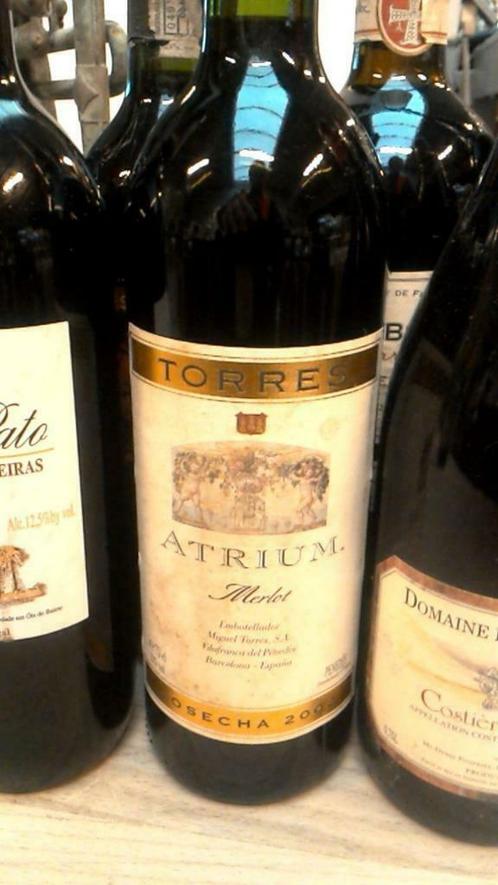 bouteille de vin 2002 torres atrium merlot p pce ref12104424, Collections, Vins, Utilisé, Vin rouge, Espagne, Pleine, Enlèvement ou Envoi