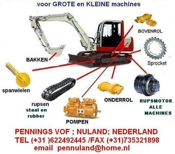 Rups ketting onderrol bovenrol tandwiel spanwiel sprocket et beschikbaar voor biedingen