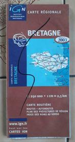 Varia - Landkaart - Bretagne, Livres, Atlas & Cartes géographiques, Carte géographique, Utilisé, Enlèvement ou Envoi, Autres régions
