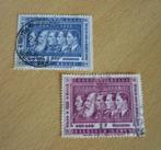 2 Postzegels Belgisch Congo 1908-1958 1 F 1,50 F gestempeld, Oblitéré, Enlèvement ou Envoi