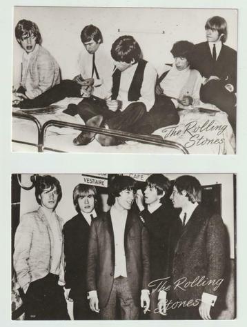 Rolling Stones, 2 z/w postkaarten 1960's