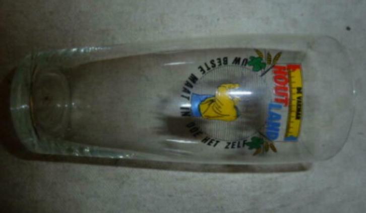 #M bier glas HOUTLAND Uw beste maat in doe het zelf, Verzamelen, Glas en Drinkglazen, Nieuw, Bierglas, Ophalen of Verzenden