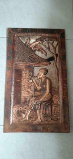 Assiette Antique en Cuivre Africain,, Antiquités & Art, Enlèvement ou Envoi