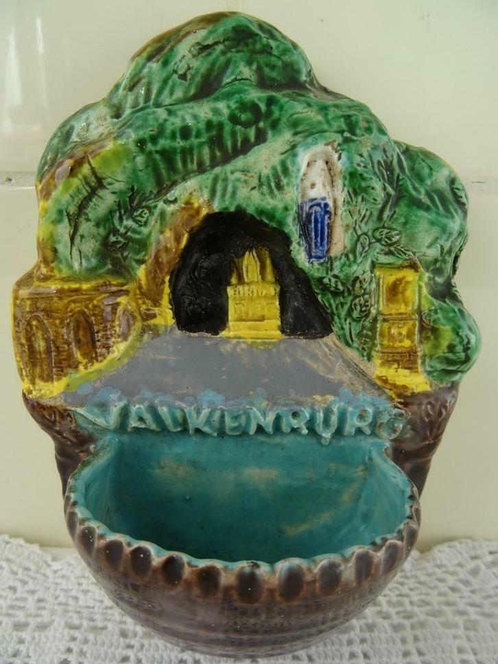 Antiek wijwatervat Lourdesgrot Valkenburg circa 1926-1950, Antiek en Kunst, Antiek | Religieuze voorwerpen, Ophalen of Verzenden