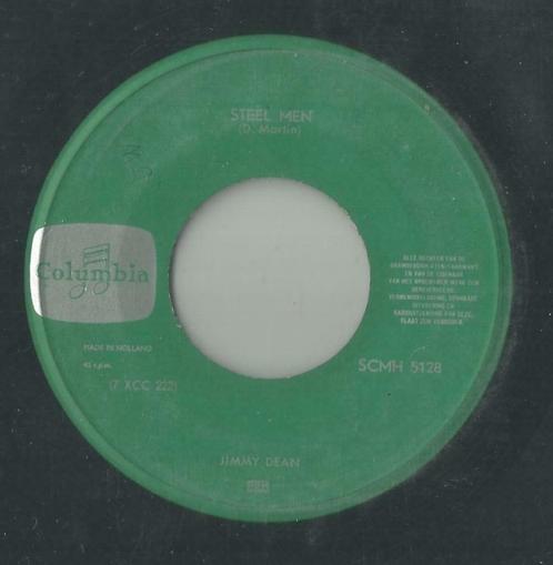 Jimmy Dean – Steel men / Little bitty big John – Single, CD & DVD, Vinyles Singles, Single, Country et Western, 7 pouces, Enlèvement ou Envoi