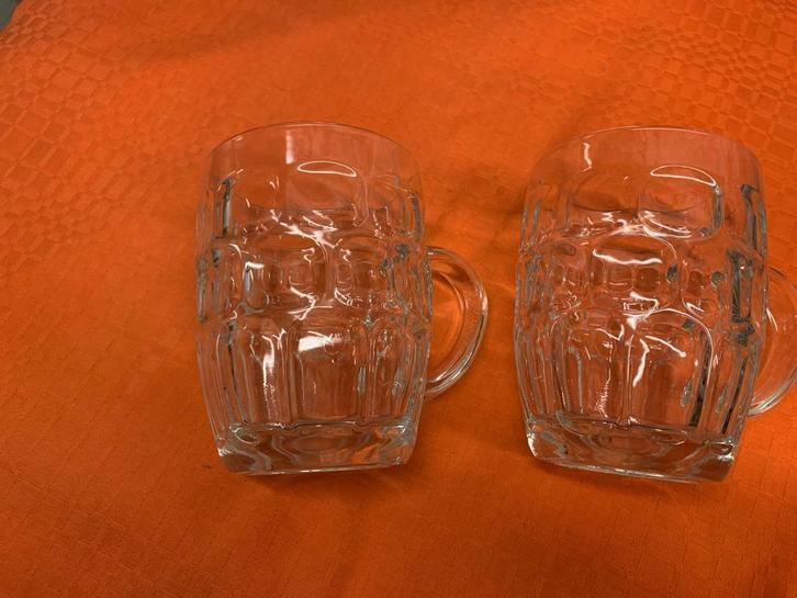 2 grote glazen 33cl, Verzamelen, Glas en Drinkglazen, Gebruikt, Ophalen of Verzenden