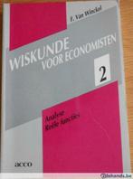 f. van winckel:  wiskunde voor economisten 2, Gelezen