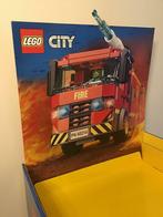 Kartonnen Lego city brandweer staander, Gebruikt, Lego, Ophalen