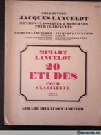 20 études Lancelot - studieboek klarinet, Overige genres, Gebruikt, Ophalen of Verzenden, Klarinet