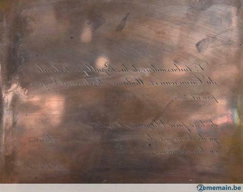 Plaque cuivre taille-douce Ambassadeur Oyono 1966, Antiquités & Art, Art | Eaux-fortes & Gravures, Enlèvement ou Envoi