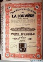 Aandelen Hauts Fourneaux La Louvière, Gebruikt, Ophalen of Verzenden