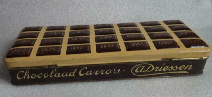 Blikken doos Chocolaad Carro's, Antiek en Kunst, Antiek | Tin, Ophalen of Verzenden