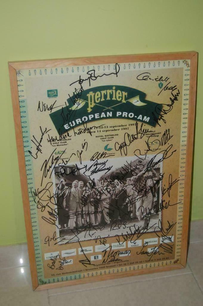 Affiche Golf - PERRIER EUROPEAN PRO-AM 1997, Collections, Posters & Affiches, Comme neuf, Sport, A1 jusqu'à A3, Rectangulaire vertical