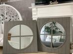 Lot de 2 miroirs, Ophalen, Vierkant, Zo goed als nieuw, 75 tot 100 cm
