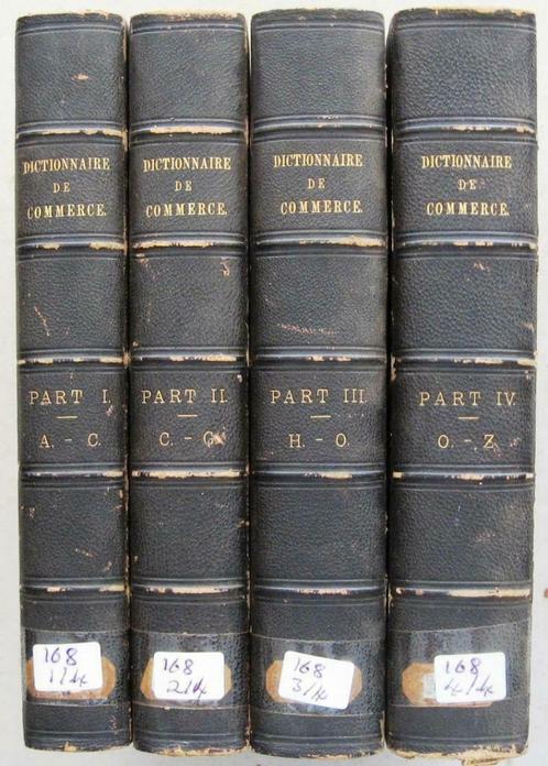 Dictionnaire du Commerce & Navigation 1859-1861 Set van 4, Antiquités & Art, Antiquités | Livres & Manuscrits, Enlèvement ou Envoi