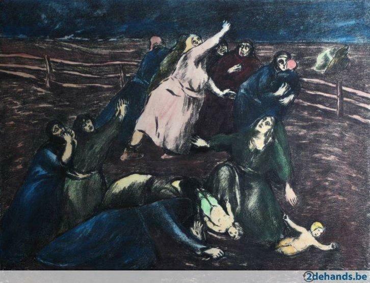 gekleurde litho William Degouve de Nuncques (1867-1935), Antiek en Kunst, Kunst | Litho's en Zeefdrukken, Ophalen