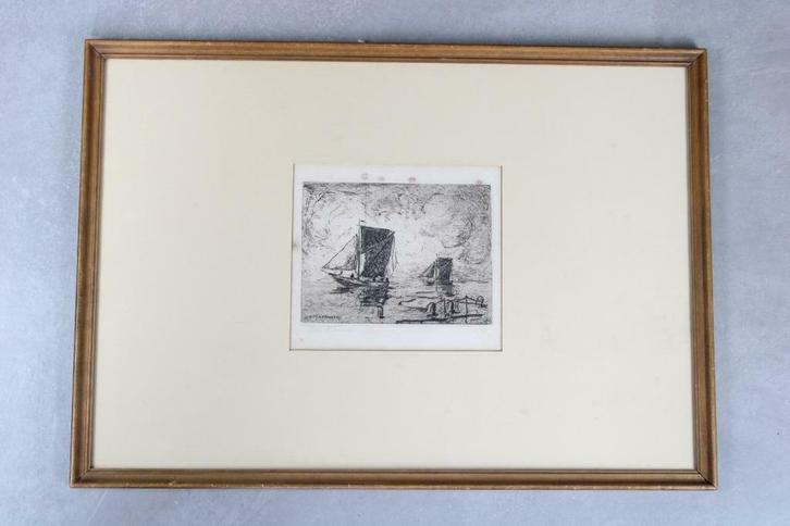 ets van John Michaux, bootjes op de Schelde, Antiek en Kunst, Curiosa en Brocante, Ophalen