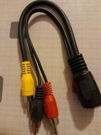 Câble court vidéo audio 3x RCA vers DIN 7 pôles, Comme neuf, Câble de composant, Moins de 2 mètres, Enlèvement ou Envoi