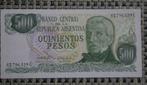 Billet 500 Pesos Argentina UNC, Série, Enlèvement ou Envoi, Autres pays