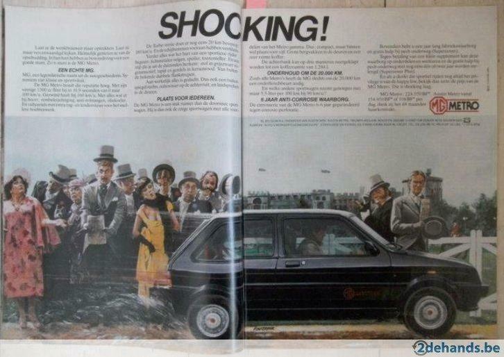 advertentie Austin MG Metro, Verzamelen, Merken en Reclamevoorwerpen, Gebruikt