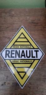 Plaque métallique en relief Renault, Collections, Marques & Objets publicitaires, Comme neuf, Envoi, Panneau publicitaire