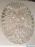 présentoir plat apéro ovale verre cristal Bohème baroque, Maison & Meubles, Utilisé, Enlèvement ou Envoi