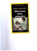 Meurtres pour mémoire - Didier Daeninckx Série Noire 1985, Livres, Thrillers, Didier Daeninckx, Utilisé, Enlèvement ou Envoi