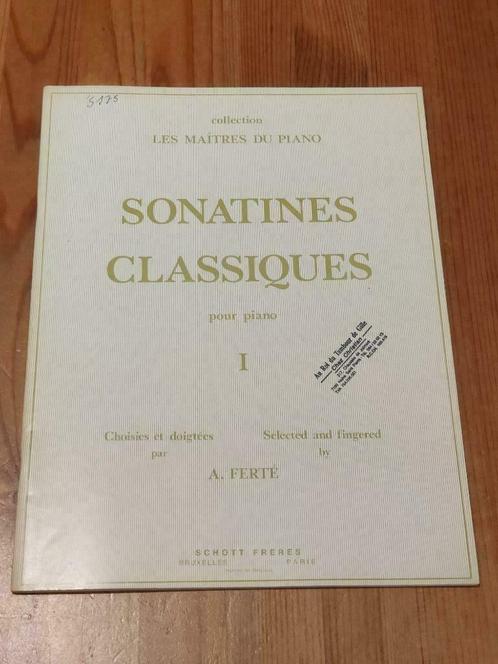 Partitions : Sonatines classiques pour piano FERTE, Muziek en Instrumenten, Bladmuziek, Gebruikt, Les of Cursus, Klassiek, Piano