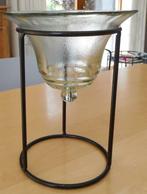 Vase moderne en verre, pour pot-pourri 22 cm, Maison & Meubles, Comme neuf, Moins de 50 cm, Autres couleurs, Enlèvement ou Envoi