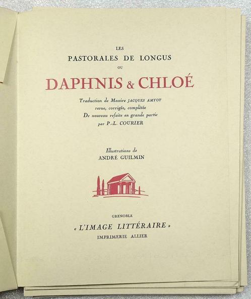 Les Pastorales de Longus ou Daphnis & Chloé 1/446 ex1943, Antiquités & Art, Antiquités | Livres & Manuscrits, Enlèvement ou Envoi