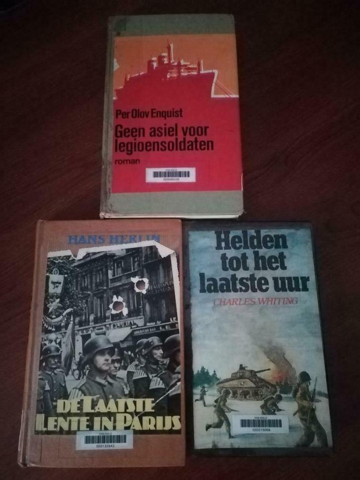 Drie oorlogsromans (H; Herlin; C. Whiting; P.O. Enquist), Boeken, Oorlog en Militair, Gelezen, Algemeen, Tweede Wereldoorlog, Ophalen of Verzenden