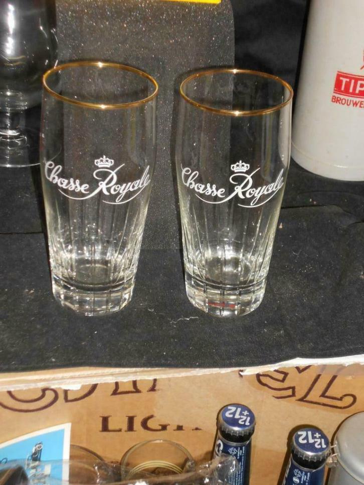 Bierglazen.Chasse Royal.Sezoens.Bocholt.Ruca Pils.D 43, Verzamelen, Biermerken, Zo goed als nieuw, Glas of Glazen, Palm, Ophalen of Verzenden
