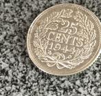 Nederlands muntstuk  1944, Zilver, Ophalen of Verzenden, Losse munt