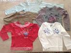 T.shirts meisjes 128 lange mouw (Jeanbourget,Red&Blu),, Kinderen en Baby's, Kinderkleding | Maat 128, Ophalen of Verzenden, Gebruikt