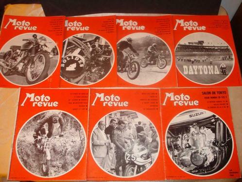MOTO REVUE Lot de 7 Anciennes Revues 1970, Livres, Motos, Utilisé, Général, Enlèvement ou Envoi