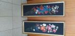 2 bloemenschilderijen op canvas, Antiek en Kunst, Ophalen