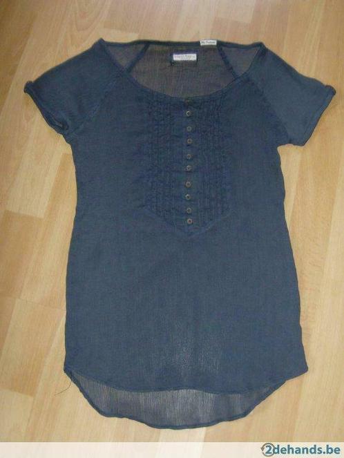 t-shirt blauw doorzichtig merk america today - maat s, Kleding | Dames, T-shirts, Gedragen, Maat 36 (S), Blauw, Ophalen of Verzenden