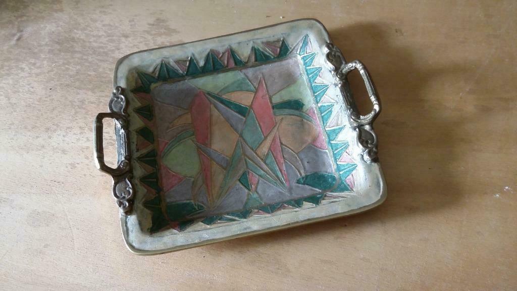 Plat en cuivre lourd avec poignées, Antiquités & Art, Enlèvement ou Envoi, Cuivre