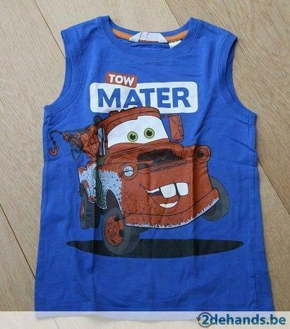 t-shirt zonder mouw Cars (Mater) - Mt 122, Kinderen en Baby's, Kinderkleding | Maat 122, Gebruikt, Jongen, Shirt of Longsleeve