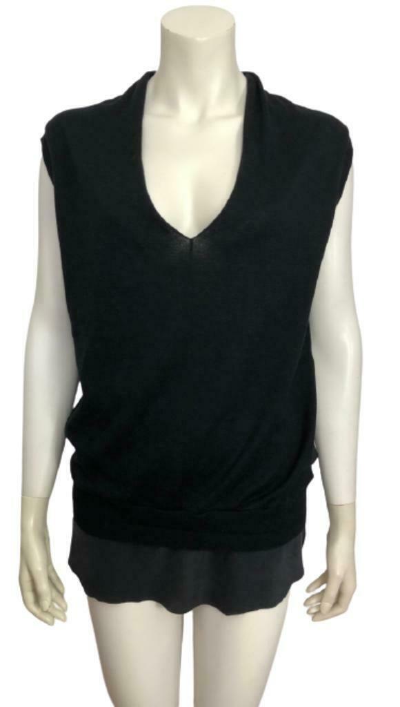 Zara mouwloos truitje met zijde - S - Nieuw, Kleding | Dames, Truien en Vesten, Nieuw, Maat 36 (S), Zwart, Verzenden