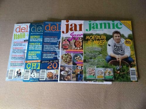 5 Culinaire tijdschriften - Jamie Oliver + Delicious, Livres, Livres de cuisine, Utilisé, Entrées et Soupes, Plat principal, Tapas, Snacks et Dim Sum