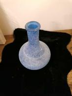 Superbe petit vase  aspect pâte  de verre givrée, Comme neuf, Bleu, Moins de 50 cm, Enlèvement ou Envoi