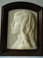 1917 E VAN DIEST Art Nouveau marbre Carrare jeune femme, Antiquités & Art, Enlèvement