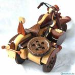 Miniatuur houten zijspan F204, Hobby en Vrije tijd, Overige typen, Gebruikt, Ophalen of Verzenden