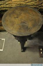 table ronde elephant 60 x60x100 cm, Antiquités & Art, Art | Sculptures & Bois