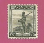 Timbre de 35 cents du Rwanda-Urundi de l'année 1942, z, Autre, Sans timbre, Enlèvement ou Envoi, Non oblitéré