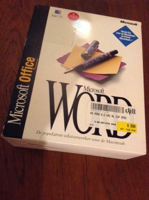 vintage Macintosh Microsoft Word 6.0 - software, Computers en Software, Besturingssoftware, MacOS, Verzenden