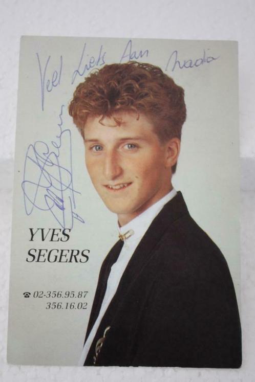Vintage Fankaart van Yves Segers - Gehandtekend, Verzamelen, Foto's en Prenten, Gebruikt, Foto, Overige onderwerpen, 1980 tot heden