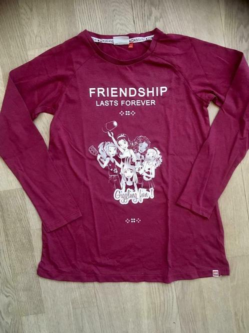T-shirt longues manches bordeaux motifs ados amies 10 ans, Enfants & Bébés, Vêtements enfant | Taille 140